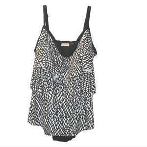 Avenue Swimsuit Ruffle One Piece Animal Print Wireless Woman Plus 4X 26W